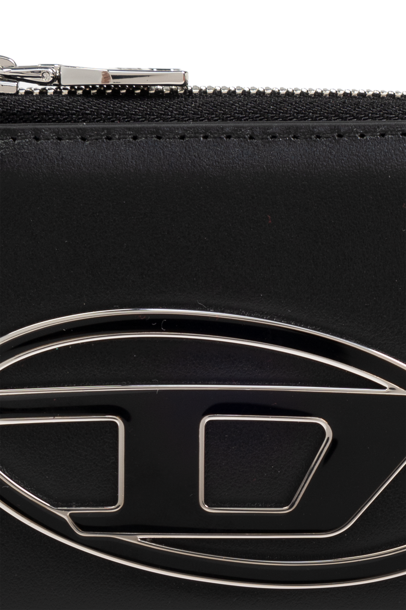 【DIESEL】1dr Card Holder I Women's Card holder in leather | Black | Diesel